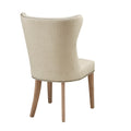 Dining Side Chair Set Of 2 Cream Polyester