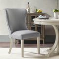 Dining Side Chair Light Grey Polyester