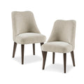 Dining Chair set of 2 beige-polyester