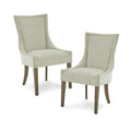 Dining Side Chair Set Of 2 Light Green Multi Polyester