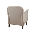 Accent Chair Brown Polyester