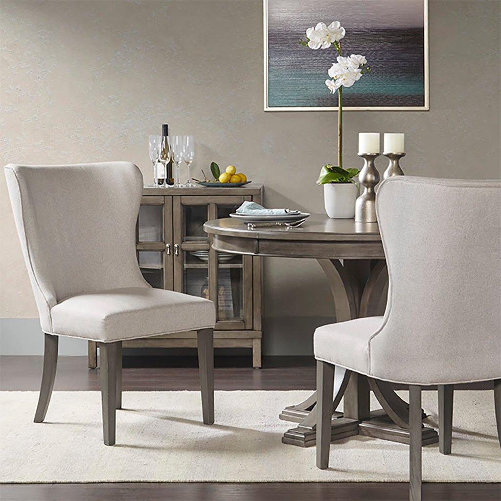 Helena Dining Chair Cream Grey Polyester