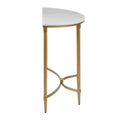 Bordeaux Console Table White Gold Wood