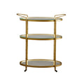 Bar Cart Antique Gold Metal