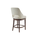 Counter Stool With Swivel Seat Cream Polyester