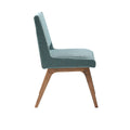 Dining Chair Set Of 2 Blue Polyester