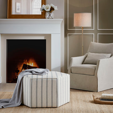 Cocktail Ottoman Natural Polyester