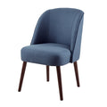 Bexley Rounded Back Dining Chair Blue Polyester