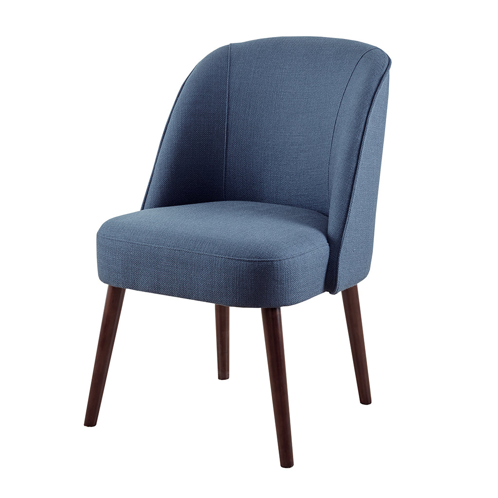 Bexley Rounded Back Dining Chair Blue Polyester