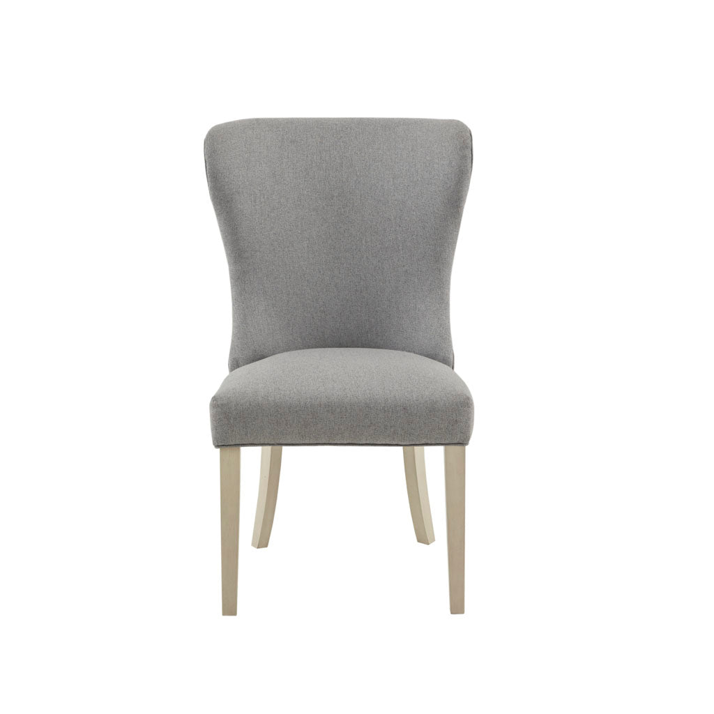 Dining Side Chair Light Grey Polyester