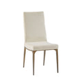 Captiva Dining Side Chair Set Of 2 Cream Polyester