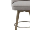 Counter Stool With Swivel Seat Grey Polyester