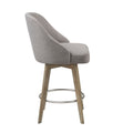 Counter Stool With Swivel Seat Grey Polyester