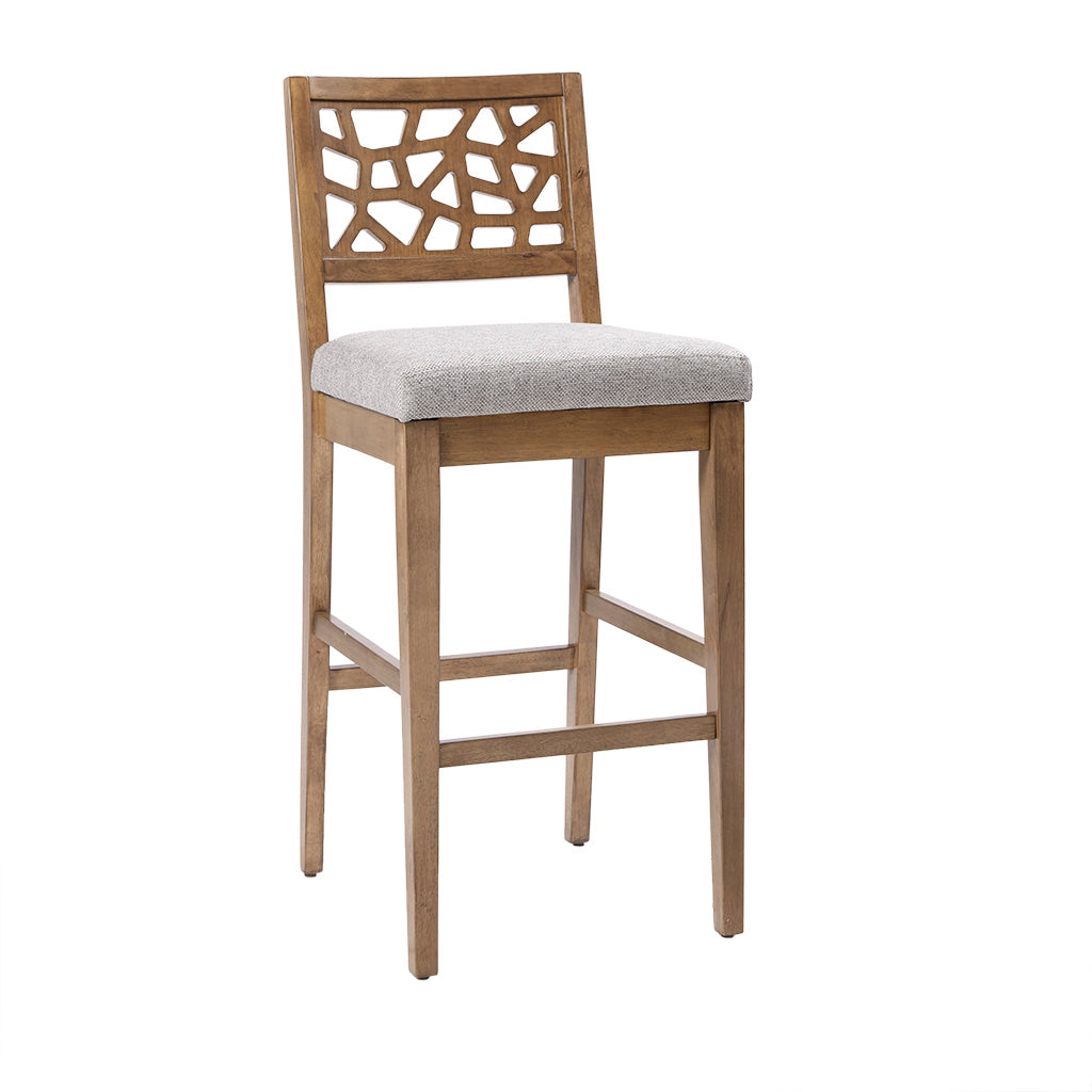 Counter Stool Light Grey Polyester