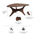 Triangle Wood Coffee Table Brown Wood