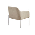 Metal Leg Accent Chair Beige Polyester