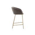 Isadora Counter Stool Brown Gold Polyester