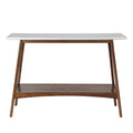 Parker Console Off White Pecan Wood