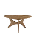 Triangle Wood Coffee Table Light Brown Wood