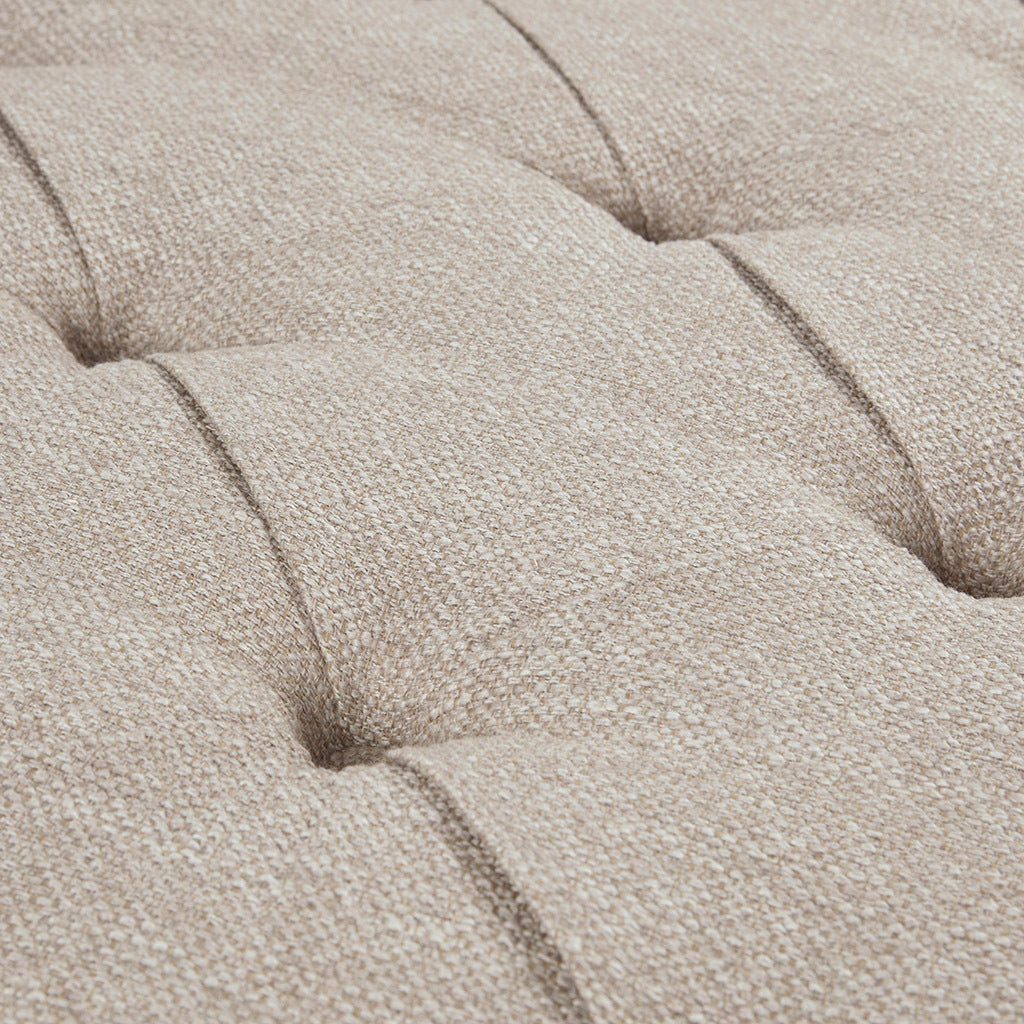 Tufted Square Cocktail Ottoman Taupe Polyester