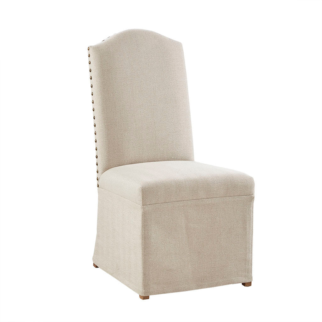 Foster Dining Chair Set Of 2 Beige Solid Wood