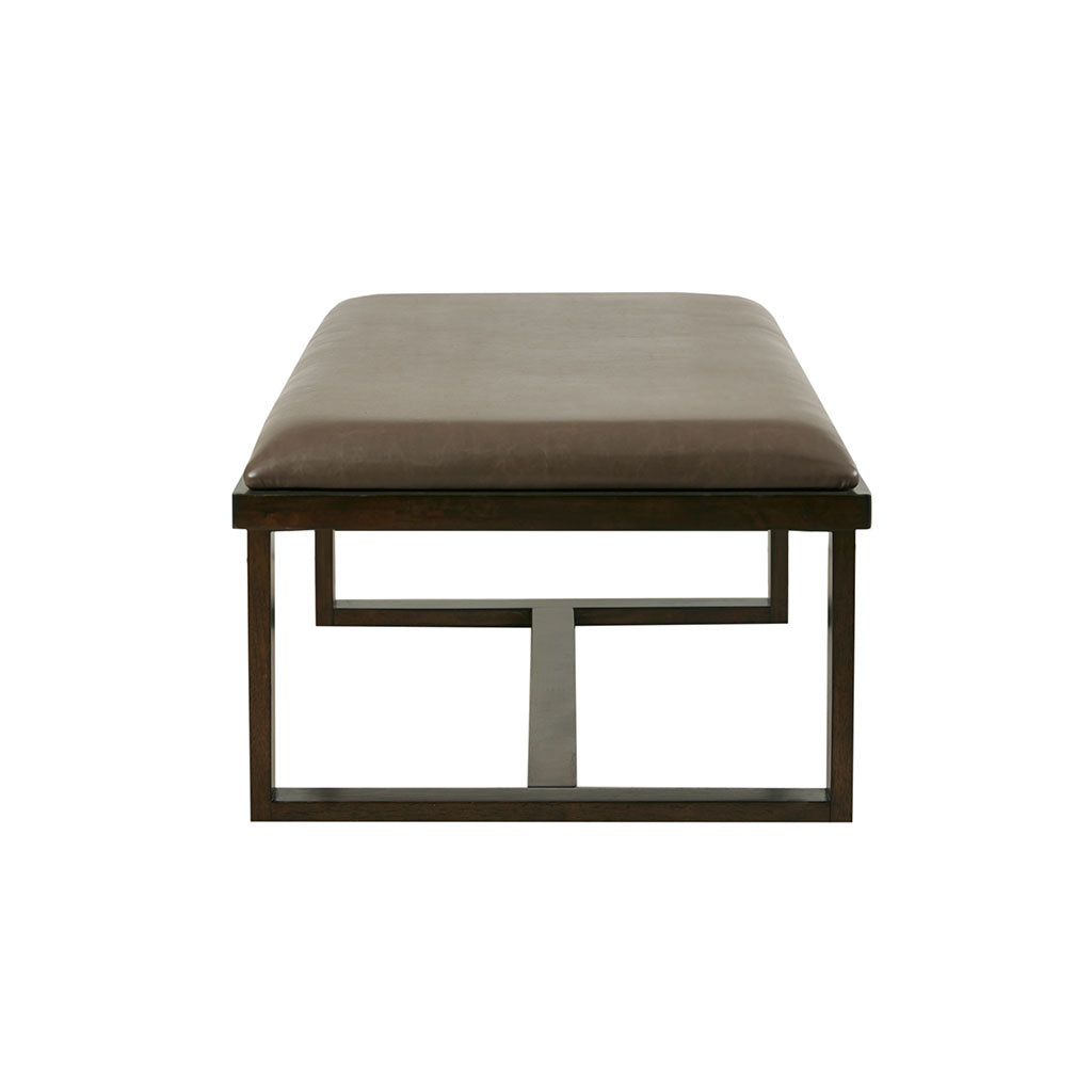 Tracey Ottoman Brown Wood