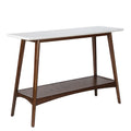 Parker Console Off White Pecan Wood