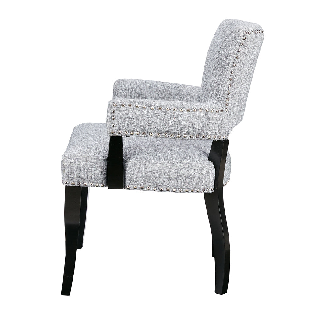 Dawson Arm Dining Chair Grey Polyester