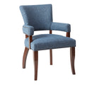 Dawson Arm Dining Chair Blue Polyester