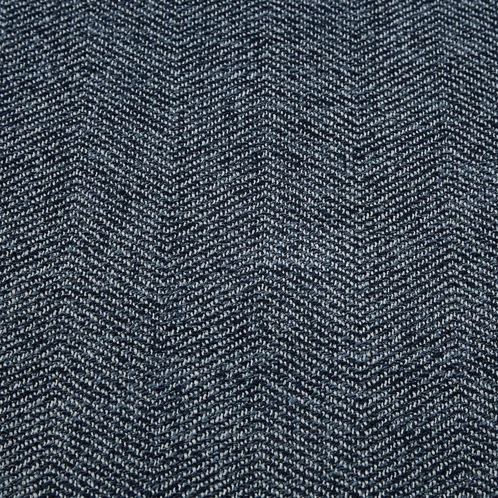 Miller Round Storage Ottoman Denim Brown Polyester