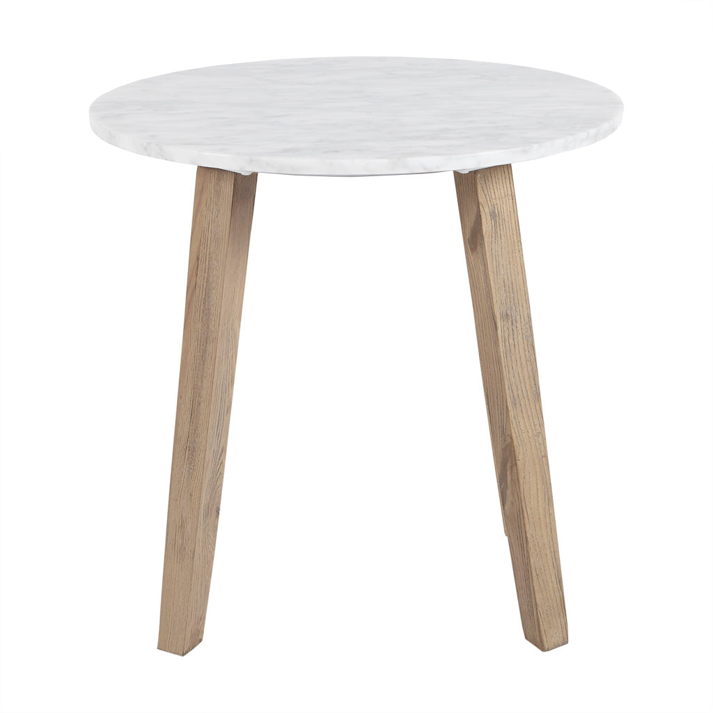 Milo End Table With 4 Legs White Wood