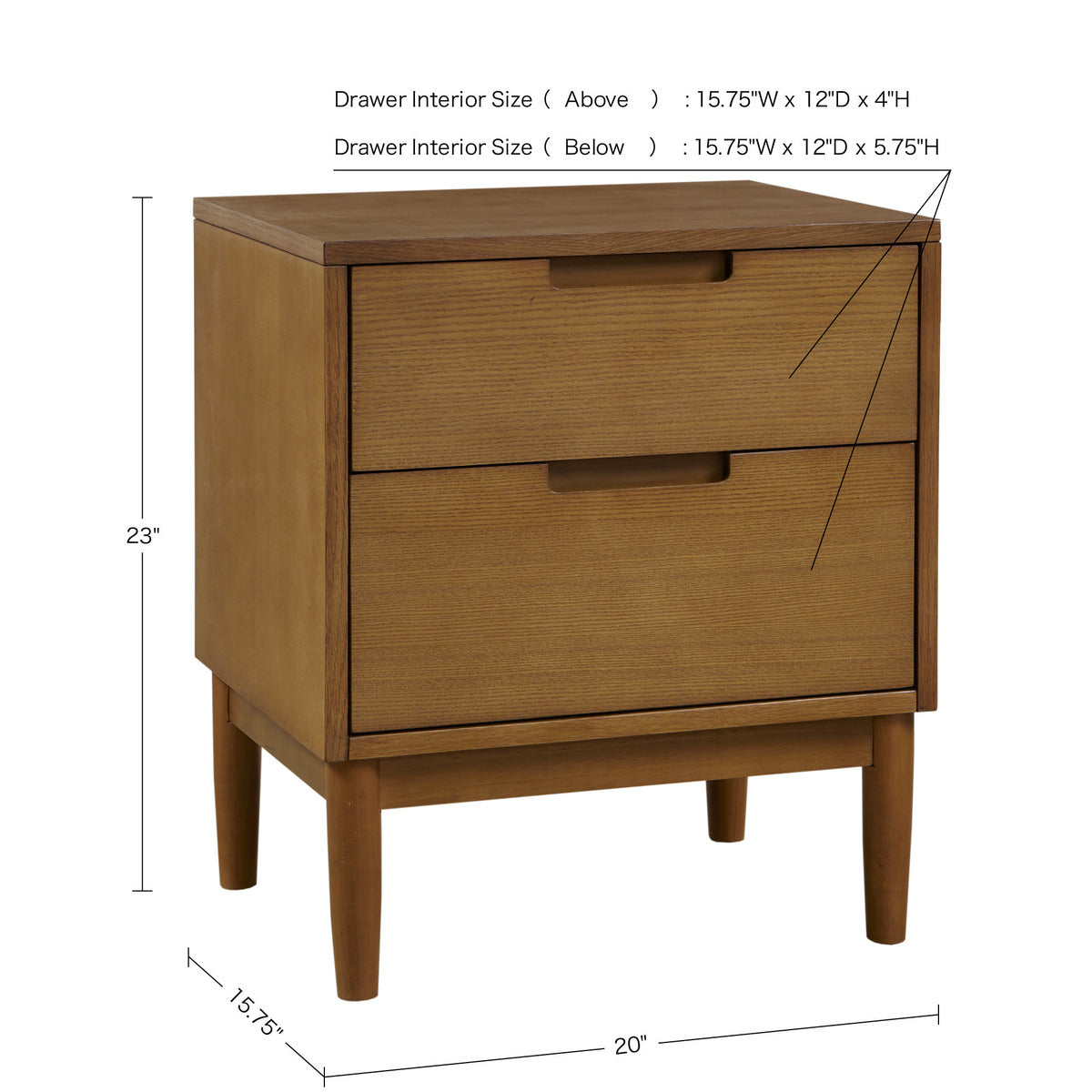 Nightstand Brown Wood