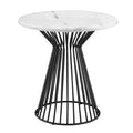 Marbury Side Table White Black Marble