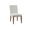 Channel Tufting Dining Chair Set Of 2 Cream Polyester