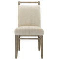 Dining Chair Set Of 2 Cream Polyester