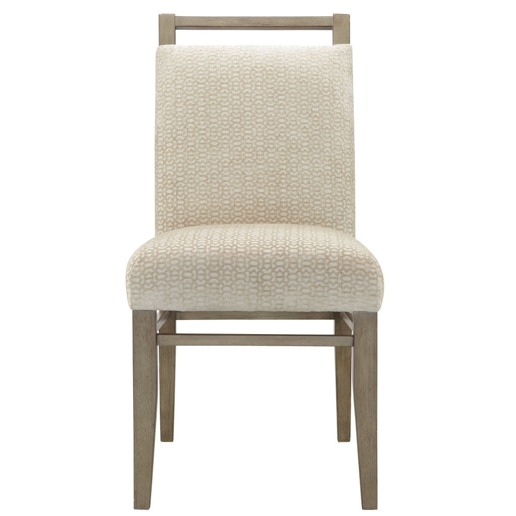 Dining Chair Set Of 2 Cream Polyester