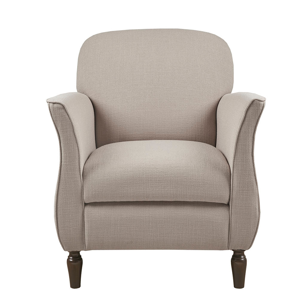 Accent Chair Brown Polyester