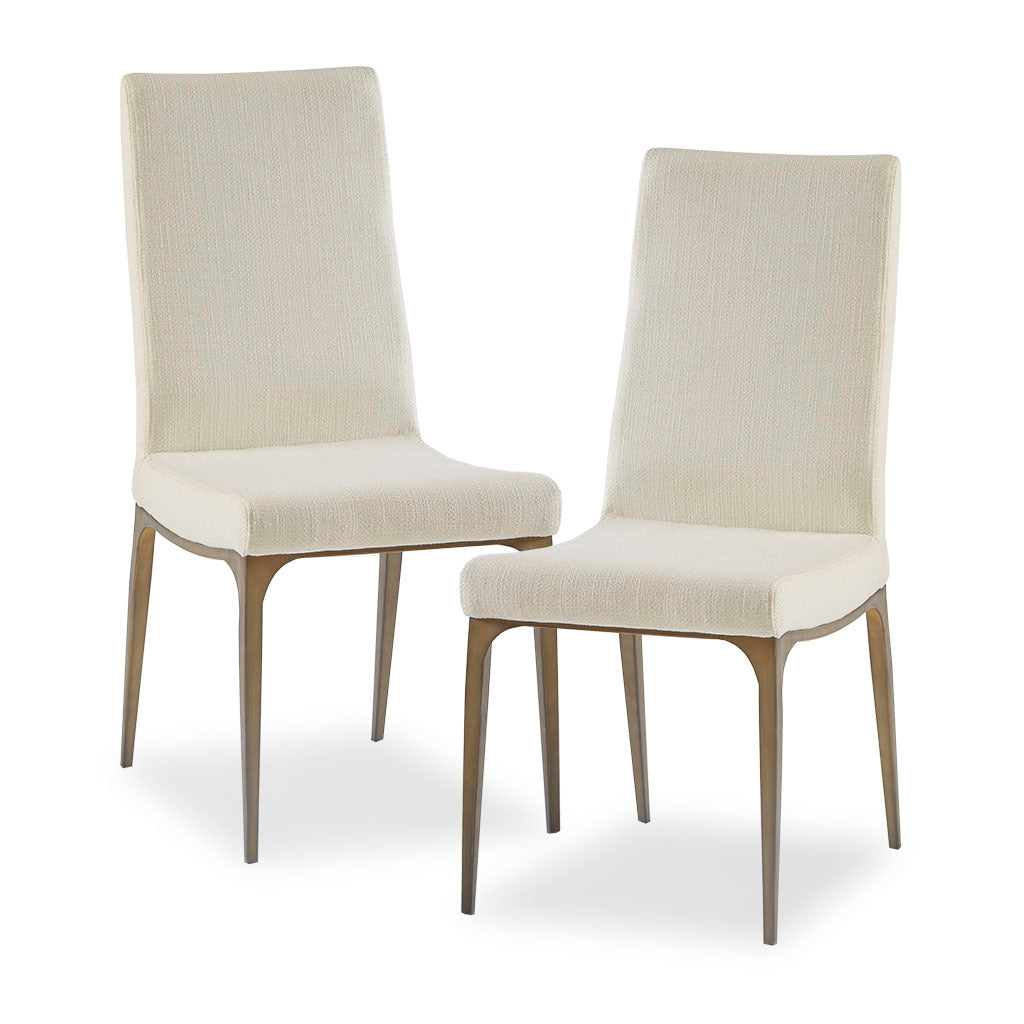 Captiva Dining Side Chair Set Of 2 Cream Polyester