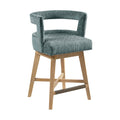 Swivel Counter Stool Grey Polyester