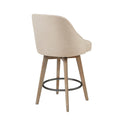 Counter Stool With Swivel Seat Sand Polyester