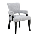 Dawson Arm Dining Chair Grey Polyester