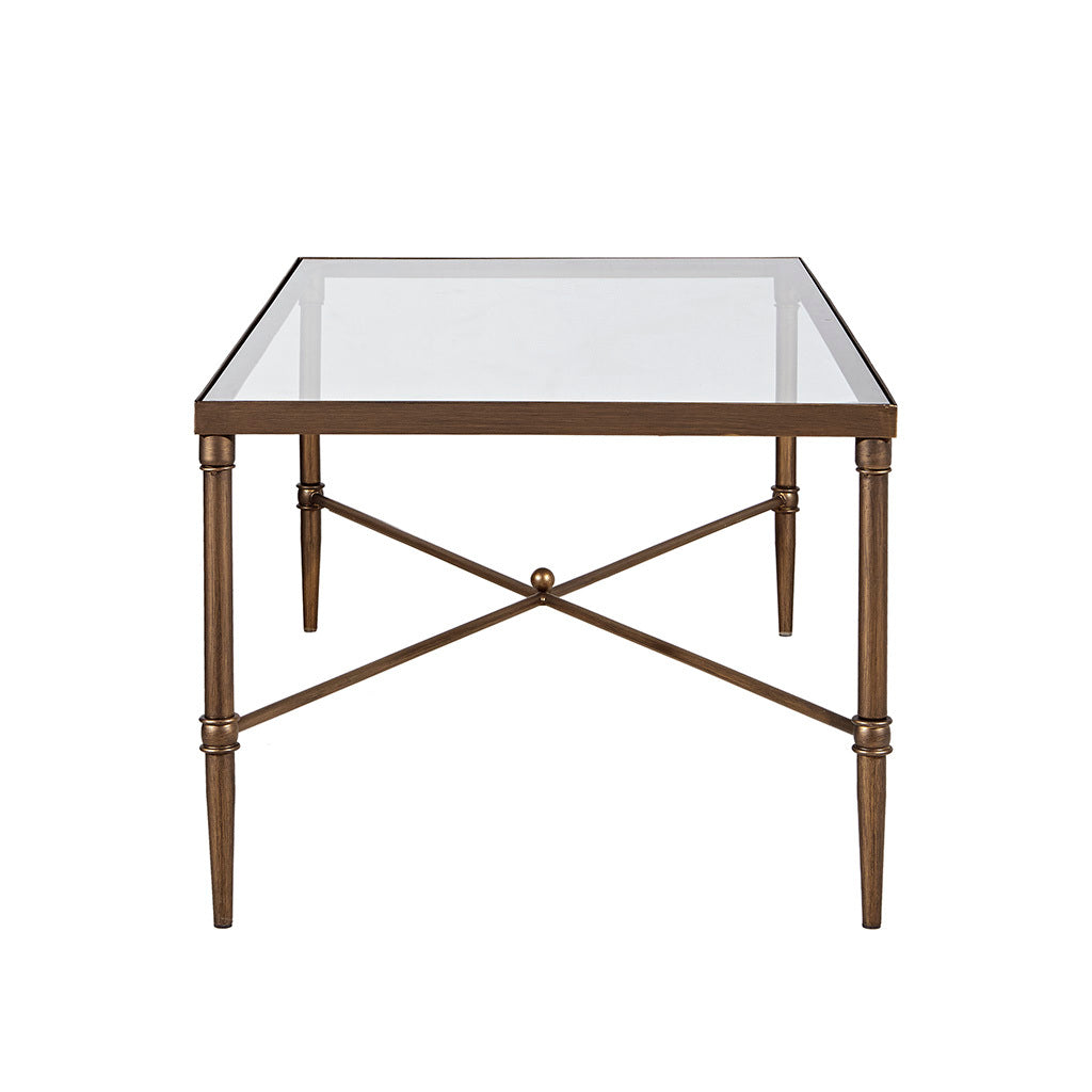 Rectangle Coffee Table Bronze Metal