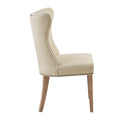 Dining Side Chair Set Of 2 Cream Polyester