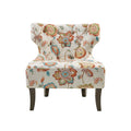 Accent Chair Orange Multi Polyester