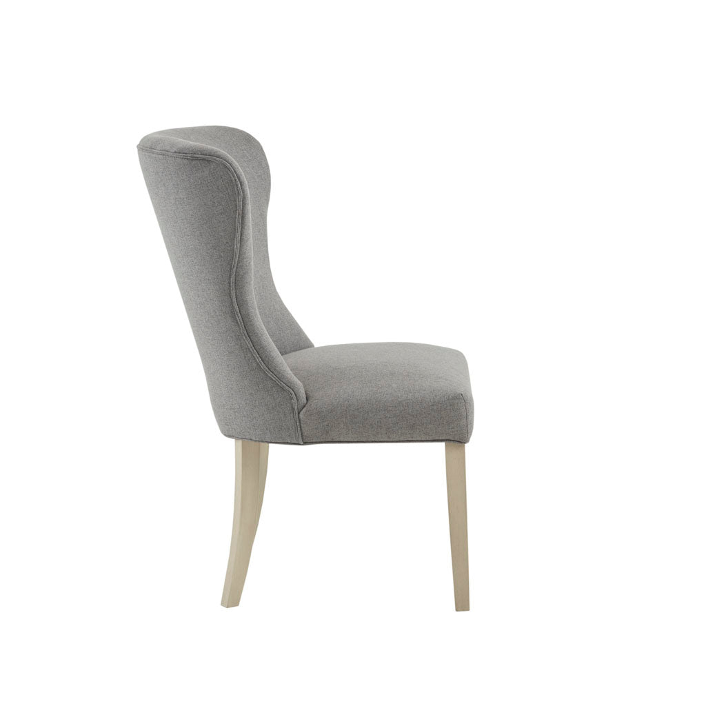 Dining Side Chair Light Grey Polyester