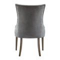 Dining Side Chair Set Of 2 Dark Gray Polyester