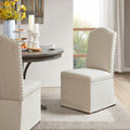 Foster Dining Chair Set Of 2 Beige Solid Wood