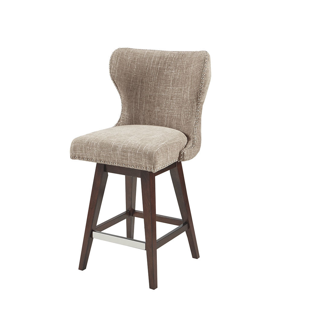 Only Supportbuyer Hancock Swivel Counter Stool Camel Solid Wood