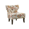 Accent Chair Orange Multi Polyester