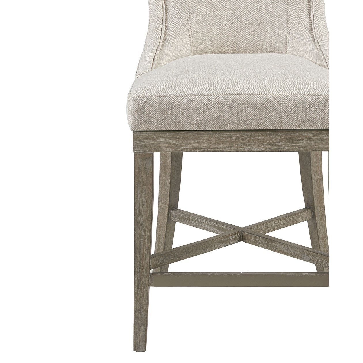 Counter Stool With Swivel Seat Cream Polyester